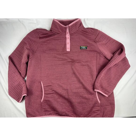 L.L. Bean Tops - L.L Bean Women’s Arilight Knit Quilted 1/4 Button Pullover 2XL Plus hiking